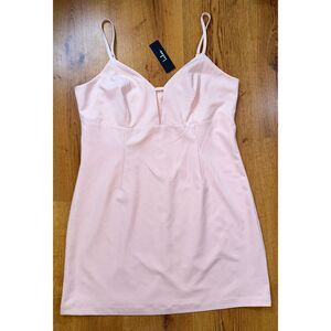 Lulu's Sultry Moments Blush Pink Sleeveless Mini Dress, Size XL